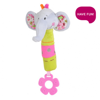 Zilonītis-pīkstulis SMARTIE ELEPHANT BabyOno 1193 Zilonītis-pīkstulis SMARTIE ELEPHANT BabyOno 1193