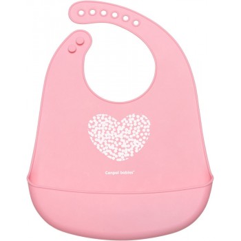 Priekšautiņš silikona ar kabatu PASTELE Canpol 74/024 pink Priekšautiņš silikona ar kabatu PASTELE Canpol 74/024 pink
