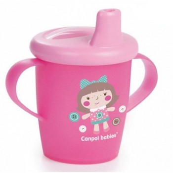 Mācību krūze neizlīstošā „Anywayup” Canpol 31/200 pink [A]