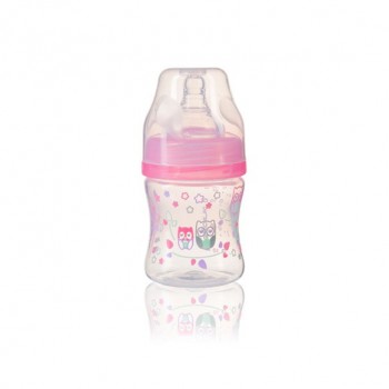 Pudele ar plato kakliņu 120 ml BabyOno 402/02 pink
