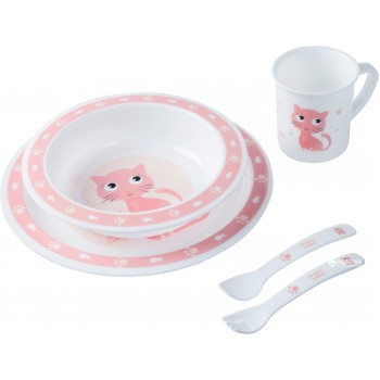 Plastmasas trauku komplekts Canpol 04/401pink Plastmasas trauku komplekts Canpol 04/401pink