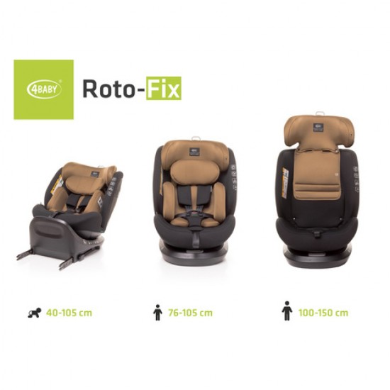 Autosēdeklis ROTO-FIX mokka (40-150 cm) [A]