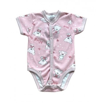 Bodijs ar īsām pied. Pink Teddy 56 cm (723is) Bodijs ar īsām pied. Pink Teddy 56 cm (723is)