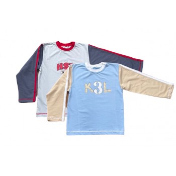 Blūze zēnu ar garām piedurknēm AWA STB04 (122-146)