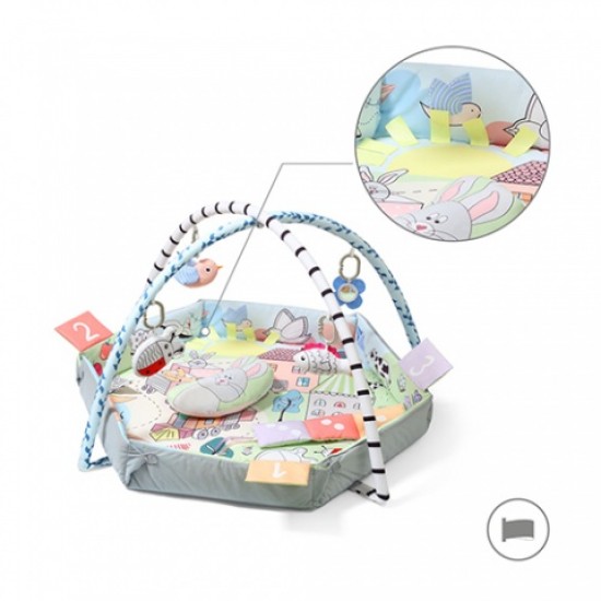 Attīstošais paklājiņš ar bumbiņām FUNNY FARM Babyono 1486 Attīstošais paklājiņš ar bumbiņām FUNNY FARM Babyono 1486