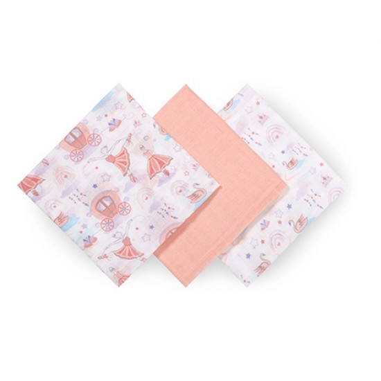Muslīna autiņu komplekts SUPER SOFT (3 gab.) 348/11 pink Muslīna autiņu komplekts SUPER SOFT (3 gab.) 348/11 pink