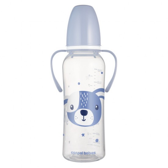 Pudele PC 250 ml ar rokturiem 11/845 blue Pudele PC 250 ml ar rokturiem 11/845 blue