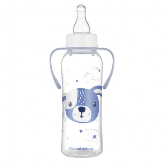 Pudele PC 250 ml ar rokturiem 11/845 blue Pudele PC 250 ml ar rokturiem 11/845 blue