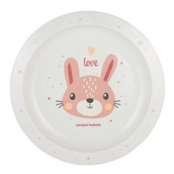 Šķivis plastmasas CUTIE ANIMALS 4/411 pink2