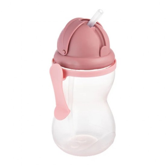 Pudele ar salmiņu Canpol babies 56/113 pink2 Pudele ar salmiņu Canpol babies 56/113 pink2