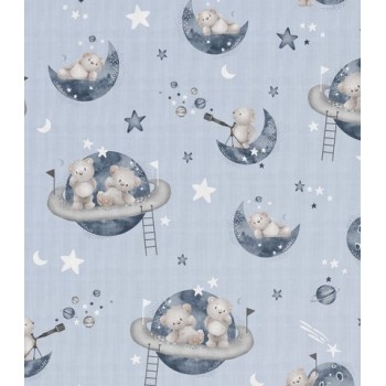 Autiņš marles BEARS in COSMOS 70x80 cm Autiņš marles BEARS in COSMOS 70x80 cm