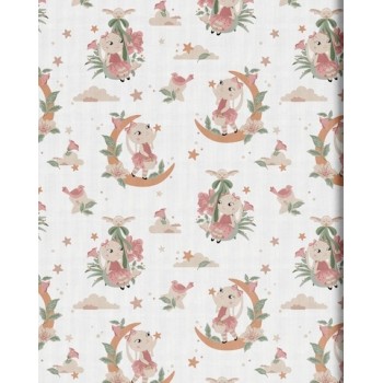 Autiņš marles BUNNY STAR 70x80 cm Autiņš marles BUNNY STAR 70x80 cm