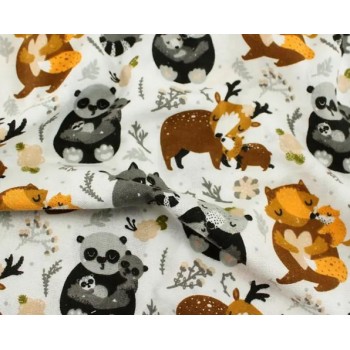 Autiņš flaneļa FOREST ANIMALS 70x80 cm (1227) Autiņš flaneļa FOREST ANIMALS 70x80 cm (1227)
