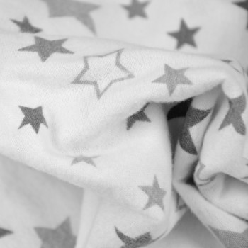 Autiņš flaneļa ar vaskadrānu GREY STARS 50x70 cm (1111)