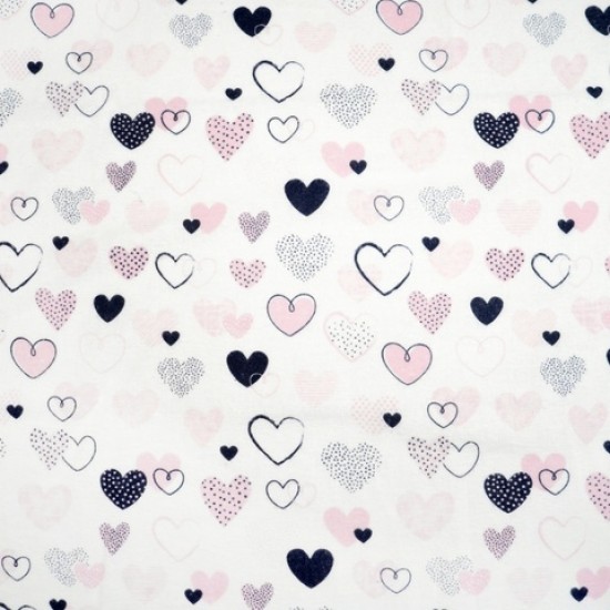 Autiņš flaneļa HEARTS 70x80 cm (1289) Autiņš flaneļa HEARTS 70x80 cm (1289)