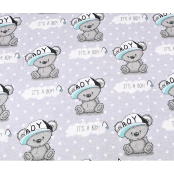 Autiņš flaneļa ar vaskadrānu IT'S A BOY 50x70 cm (1135) Autiņš flaneļa ar vaskadrānu IT'S A BOY 50x70 cm (1135)