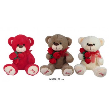 Lācis ar ziedu LOVE YOU 25 cm M3730 Lācis ar ziedu LOVE YOU 25 cm M3730