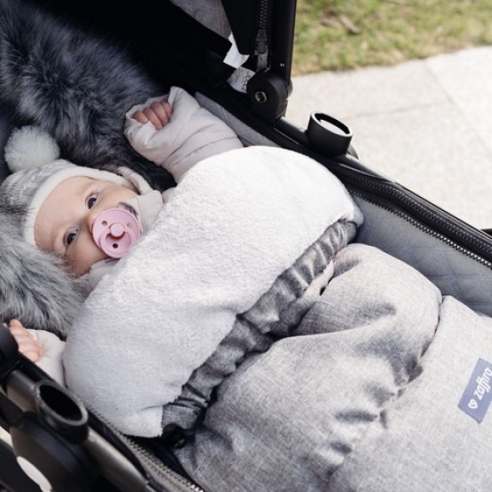 Guļammaiss Zaffiro iGROW 2.0 Plush melange grey SW20-M009 [A]