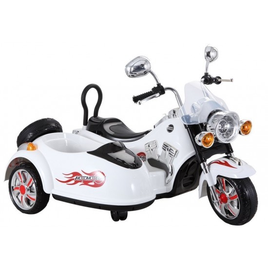 Elektromotocikls ar blakusvāģi SX138 white (6446) Akcija Elektromotocikls ar blakusvāģi SX138 white (6446) Akcija