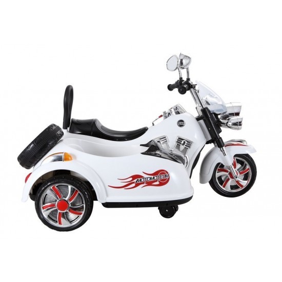 Elektromotocikls ar blakusvāģi SX138 white (6446) Akcija Elektromotocikls ar blakusvāģi SX138 white (6446) Akcija