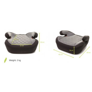 Autosēdeklis HI-FIX graphite I-SIZE 125-150 cm 4BABY [A]