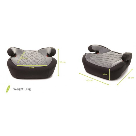 Autosēdeklis HI-FIX graphite I-SIZE 125-150 cm 4BABY [A]