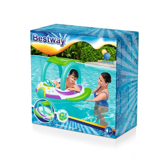 Piepūšamā laiva ar jumtu 107x122 cm BestWay 34149 Piepūšamā laiva ar jumtu 107x122 cm BestWay 34149