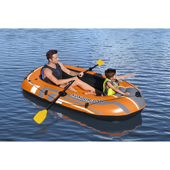 Trīsvietīgs piepūšams pontons 232 x 115 cm Bestway 61102 (10629) Akcija Trīsvietīgs piepūšams pontons 232 x 115 cm Bestway 61102 (10629) Akcija