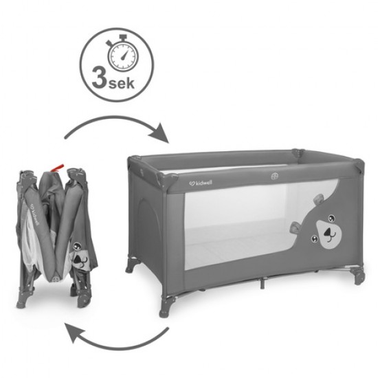 Saliekamā gulta BLISSY DUO grey (divstāvu) [A]