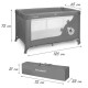 Saliekamā gulta BLISSY DUO grey (divstāvu) [A]