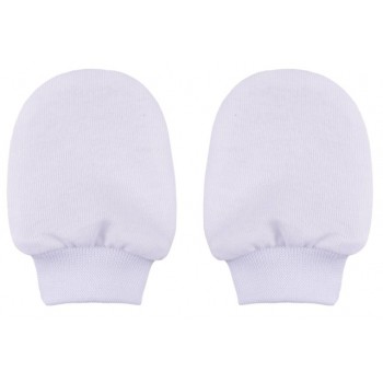 Zīdaiņu cimdiņi-dūraiņi kokvilnas WHITE (987) [A]