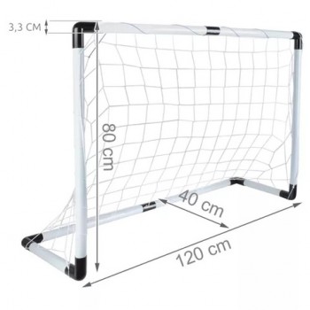 Futbola vārti 120x80 cm ar bumbu un pumpi 23459 [A]