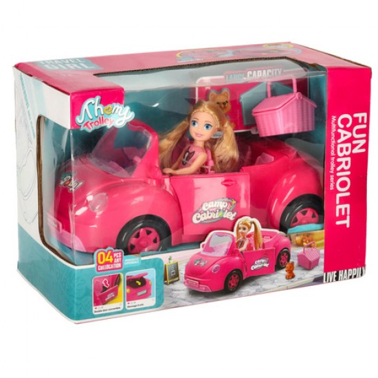 Leļļu auto-kabriolets 26 cm KX3454 Leļļu auto-kabriolets 26 cm KX3454