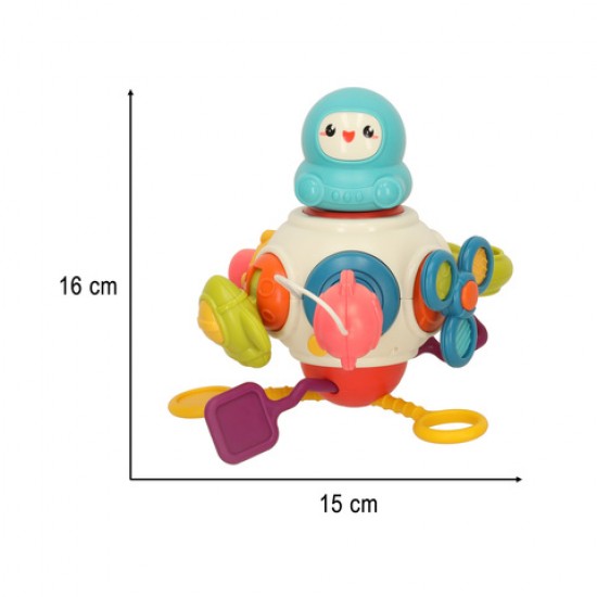 Sensora rotaļlieta-zobgrauznis 8-in1 Montessori KX3611 [A]