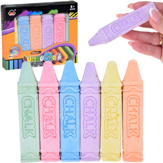 Krāsainie krītiņi JUMBO 6 gab. ZA5582 Krāsainie krītiņi JUMBO 6 gab. ZA5582