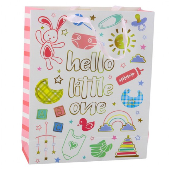 Dāvanu maisiņš HELLO LITTLE ONE 32x26x10 cm 39891 Dāvanu maisiņš HELLO LITTLE ONE 32x26x10 cm 39891