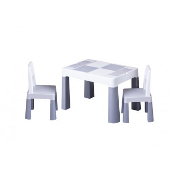 Galdiņš+ 2 krēsliņi MULTIFUN grey MF-006-106