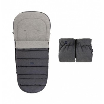 Guļammaiss+mufta iGROW 4.0 Grey Wool Premium Melange Grey Womar [Akcija]