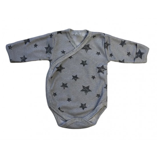 Bodijs-kabata ar cimdiņu 62 cm Grey Stars 307 Bodijs-kabata ar cimdiņu 62 cm Grey Stars 307