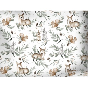 Autiņš marles RABBITs&DEERS 70x80 cm