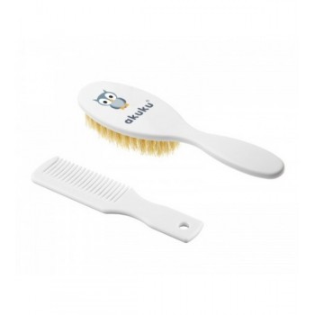 Matu suka dabīgā+ķemme AKUKU A0307 white Matu suka dabīgā+ķemme AKUKU A0307 white