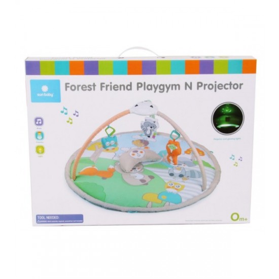 Attīstošais paklāiņš XXL FOREST FRIENDS 110x110 cm SunBaby B05.043.1.1 [Akcija]