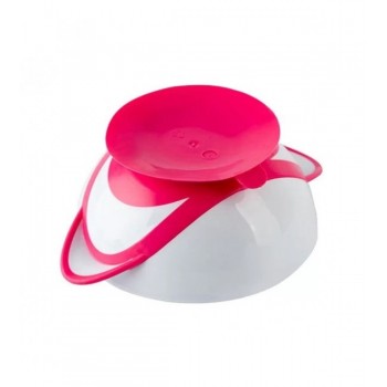 Bļoda ar piesūcekni un karoti BabyOno 1063/03 pink Bļoda ar piesūcekni un karoti BabyOno 1063/03 pink