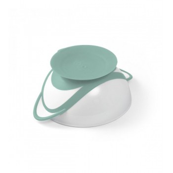 Bļoda ar piesūcekni un karoti Babyono 1063/04 WHITE Bļoda ar piesūcekni un karoti Babyono 1063/04 WHITE