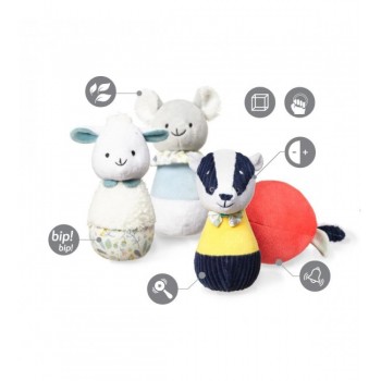 Plīša boulings BADGER EDMUND FRIENDS BabyOno 1437* Plīša boulings BADGER EDMUND FRIENDS BabyOno 1437*