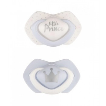 Mānekļi "ROYAL BABY" silikona simetriskās formas 0-6 mēn., Canpol 22/650 blue (2 gab.) [A]