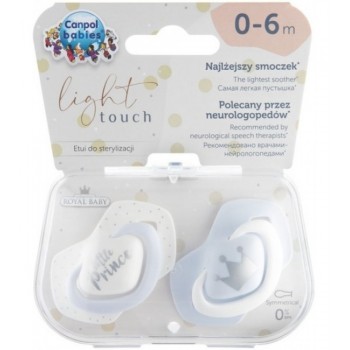 Mānekļi "ROYAL BABY" silikona simetriskās formas 0-6 mēn., Canpol 22/650 blue (2 gab.) [A]