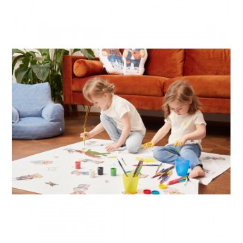 Aizsarpaklājiņš Less Mess GREY STARS 120x120 cm-izpārdošana