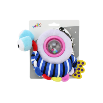 Plīša GLIEMEZĪTIS ar grabuli 18 cm 4935