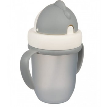 Krūze ar salokāmo salmiņu MATTE PASTELS Canpol 56/522 grey [A]